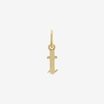 Şener Besim Gothic Letter T Charm in 14ct gold plating — Buildable Collection