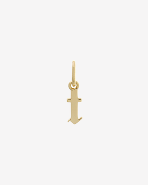 Gothic Letter Charm Gold / T