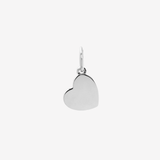 Şener Besim Heart Charm in rhodium plating — Buildable Collection
