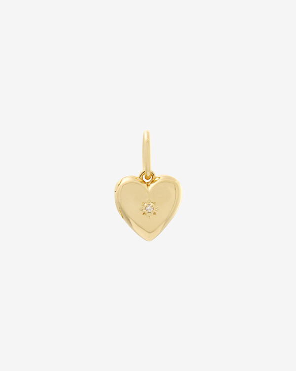 Şener Besim Heart Locket Charm in 14ct gold plating — Buildable Collection