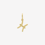 Pisces Horoscope Charm Gold by Şener Besim in sterling silver with 14ct gold plating