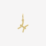 Pisces Horoscope Charm Gold by Şener Besim in sterling silver with 14ct gold plating
