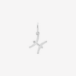 Pisces Horoscope Charm Silver by Şener Besim in sterling silver with rhodium plating