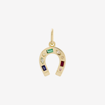 Şener Besim Horseshoe With Gems Charm in 14ct gold plating — Buildable Collection