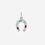 Şener Besim Horseshoe With Gems Charm in rhodium plating — Buildable Collection