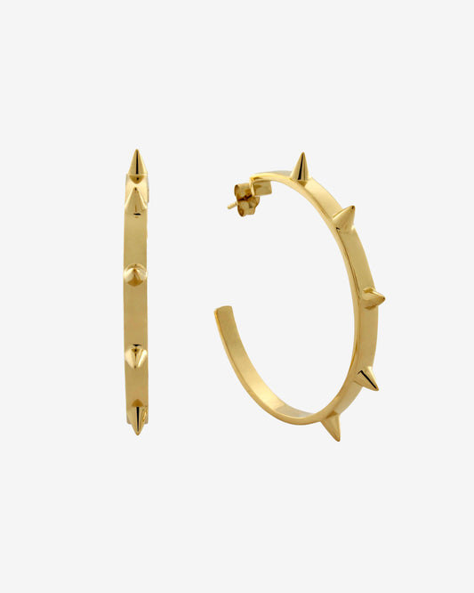 Large Multipoint Hoops - Gold