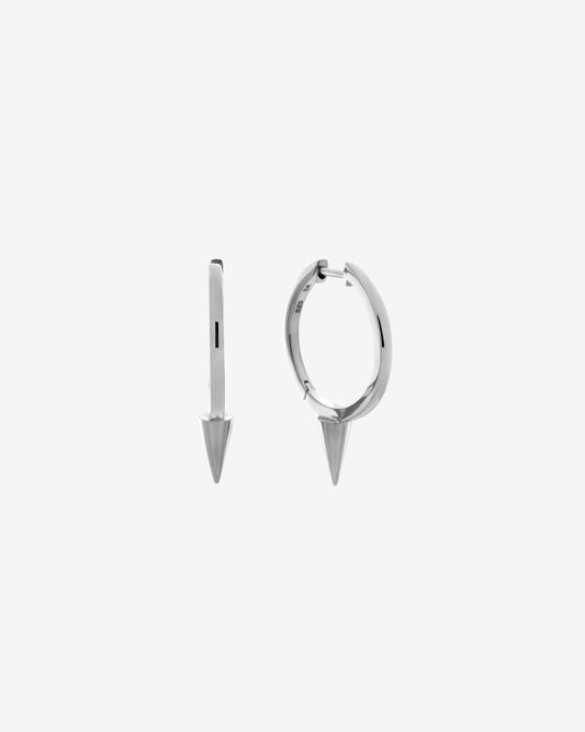 Large Single Point Huggies - Silver