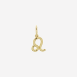 Şener Besim Leo Charm in 14ct gold plating, flat lay