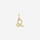 Şener Besim Leo Charm in 14ct gold plating, flat lay
