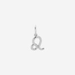 Şener Besim Leo Charm in silver rhodium plating, flat lay