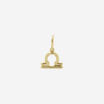 Şener Besim Libra Charm in 14ct gold plating, flat lay
