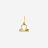 Şener Besim Libra Charm in 14ct gold plating, flat lay