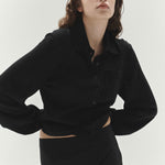 Long Sleeve Button Up Black