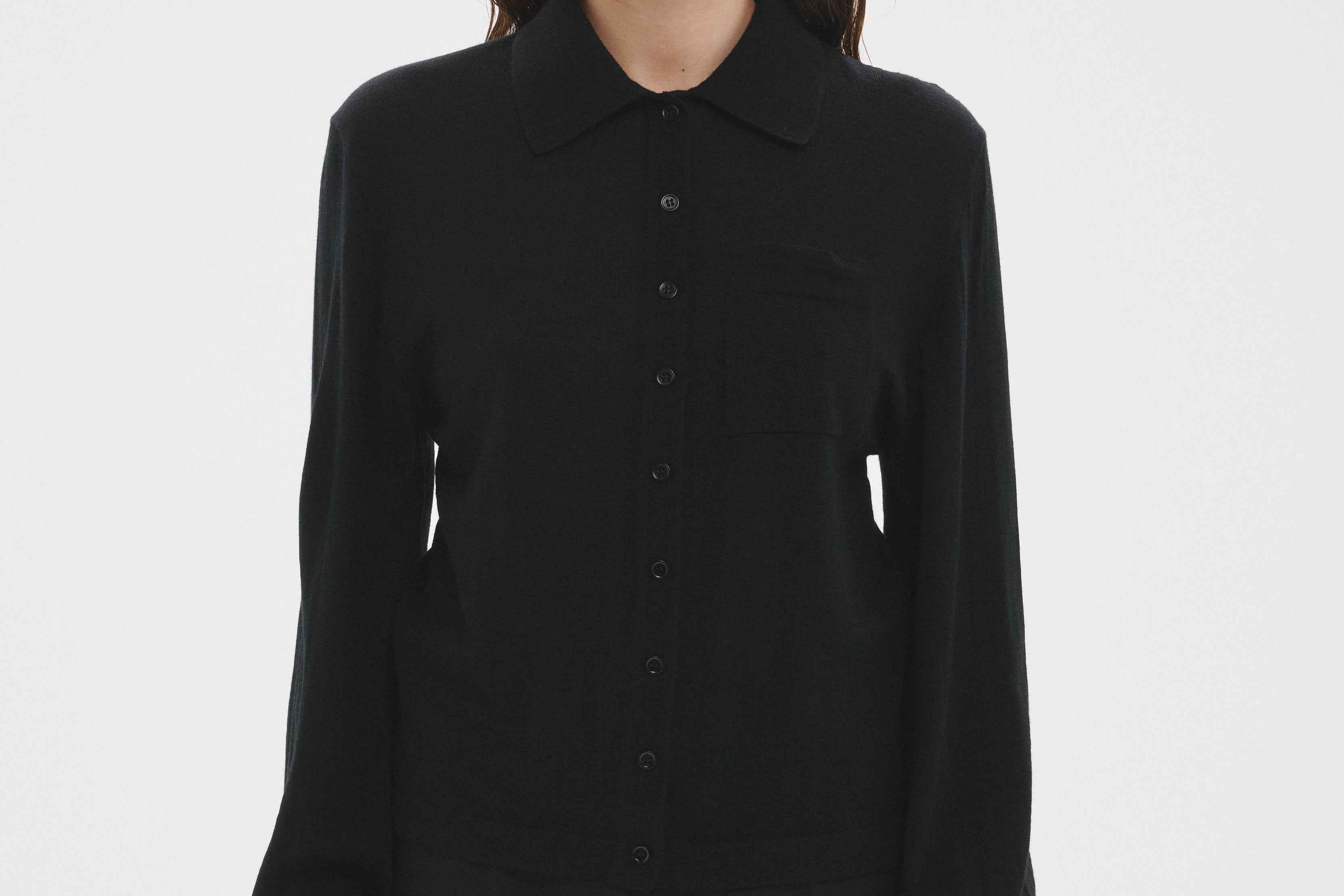 Long Sleeve Button Up Black