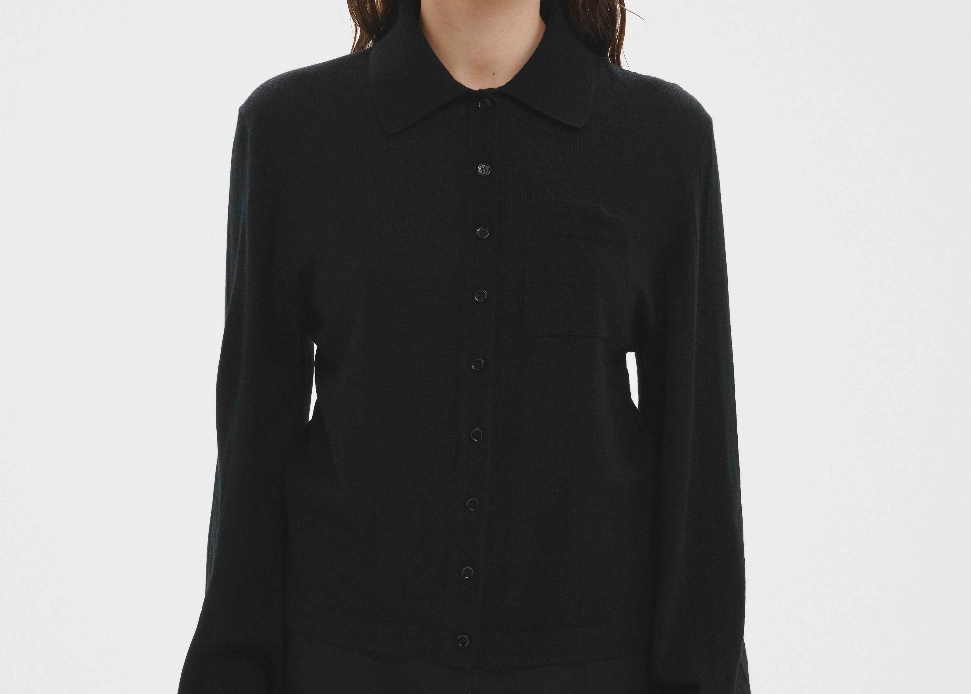 Long Sleeve Button Up Black