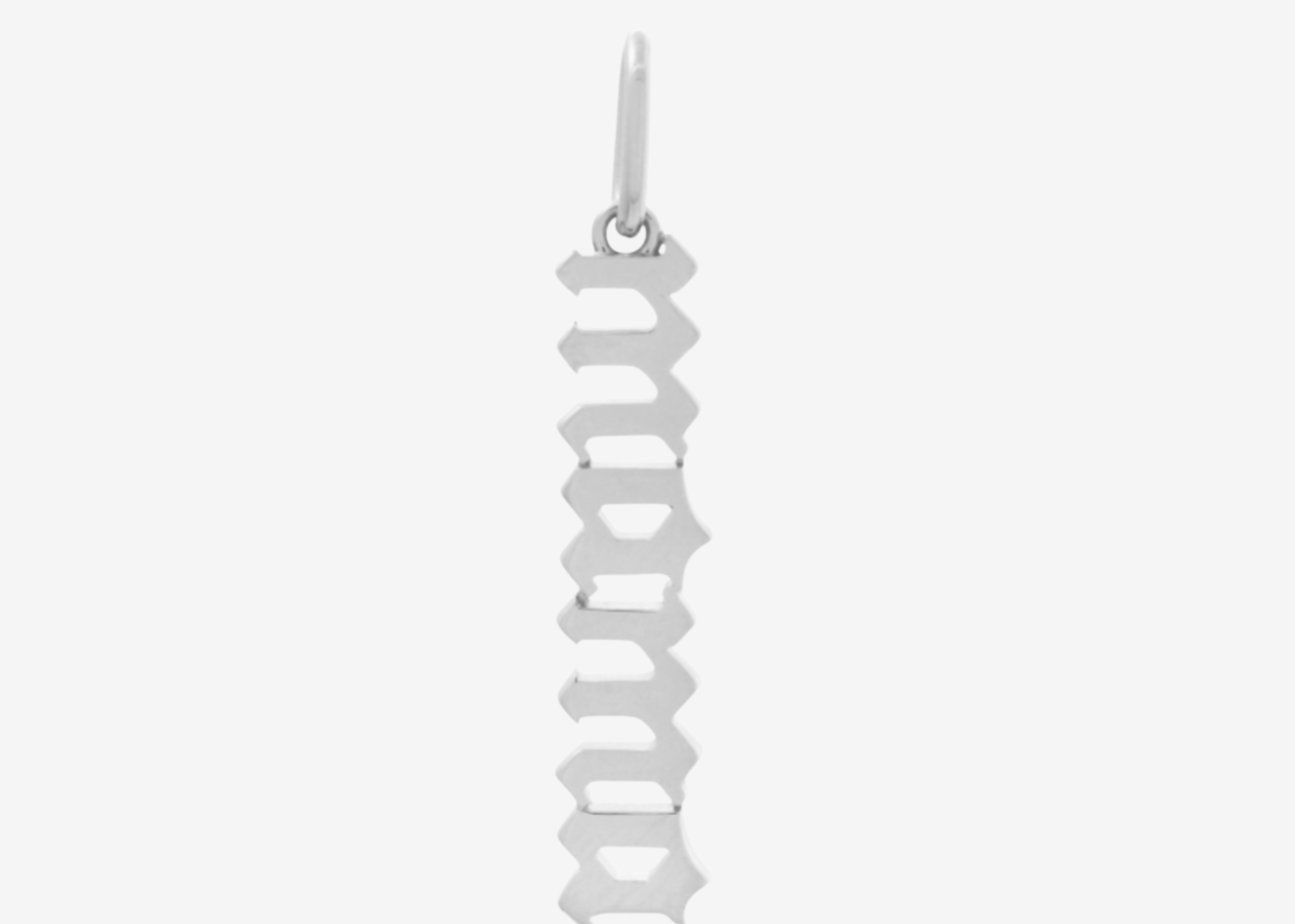 Şener Besim Mama Gothic Charm in rhodium plating — Buildable Collection