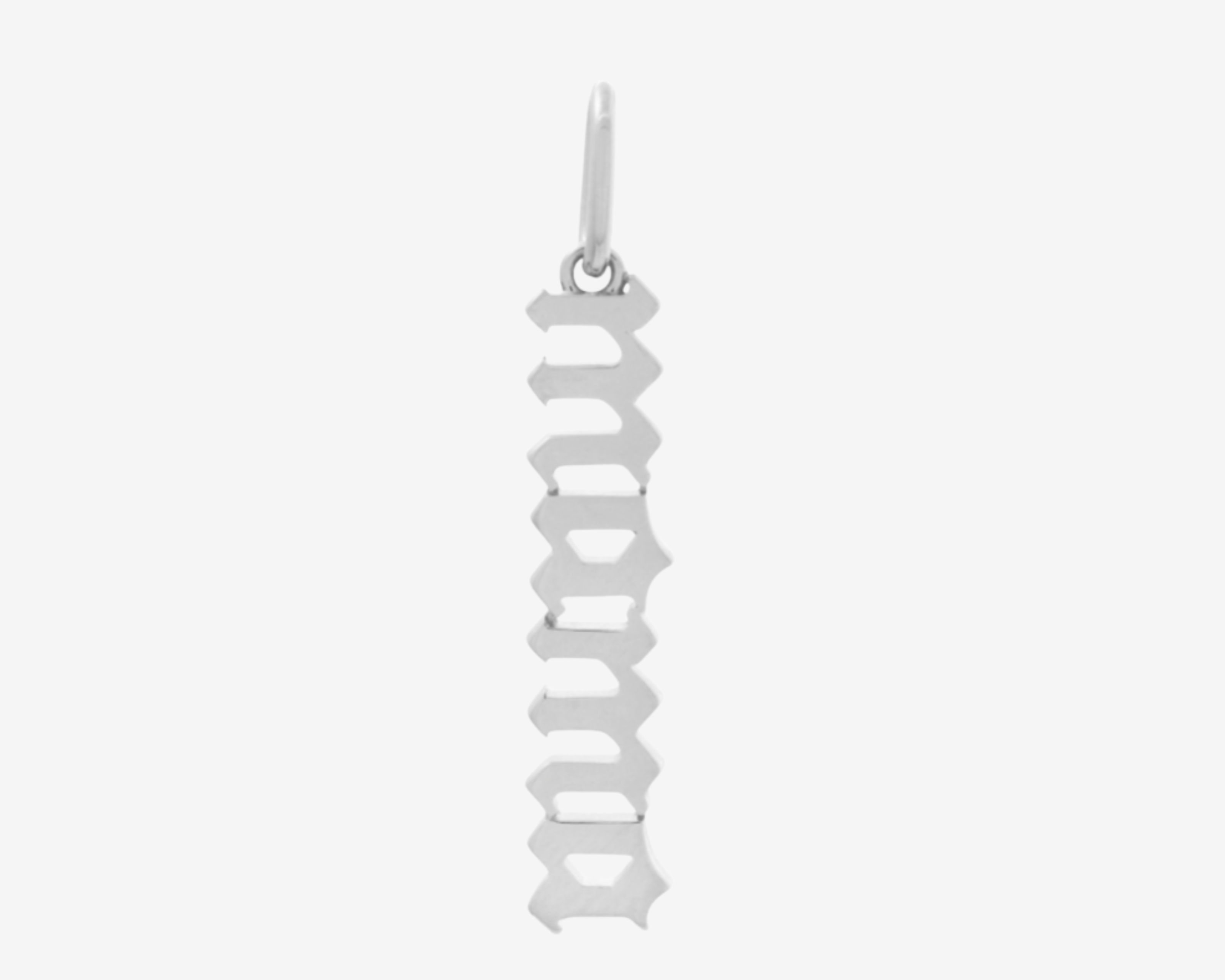 Şener Besim Mama Gothic Charm in rhodium plating — Buildable Collection