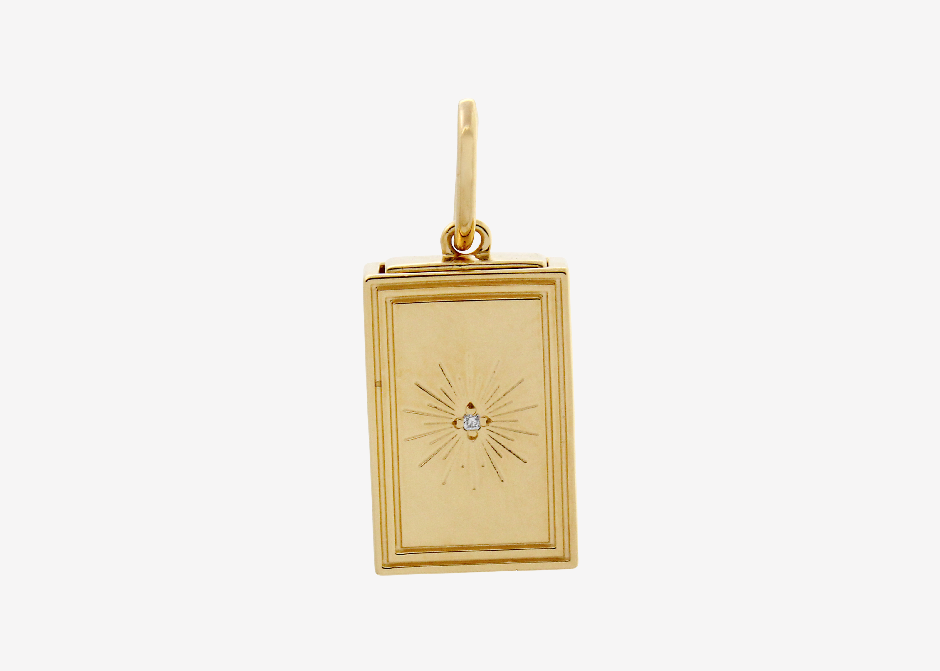 Matchbox Engravable Charm with Diamond and case that opens — Şener Besim
