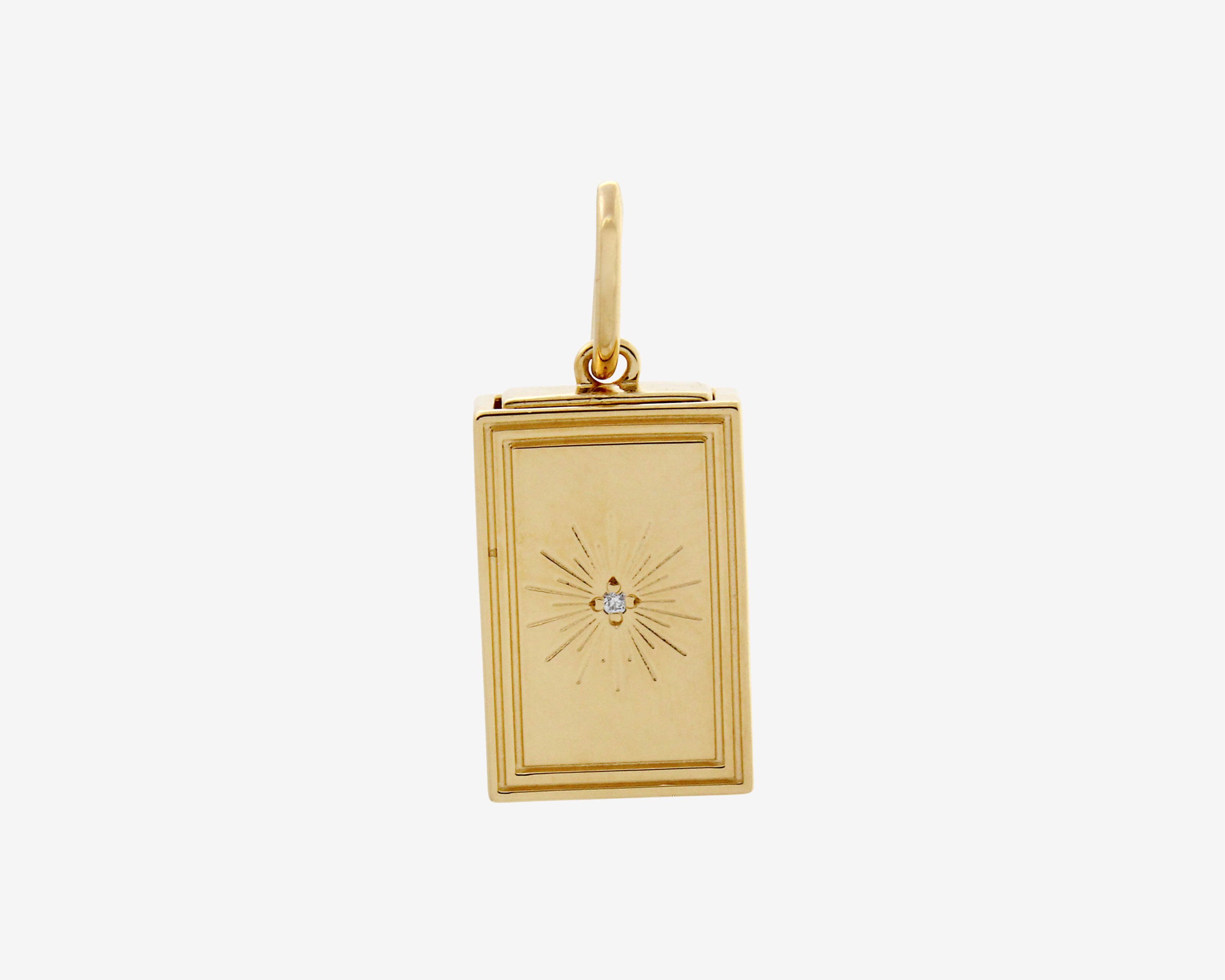 Matchbox Engravable Charm with Diamond and case that opens — Şener Besim
