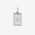 Matchbox Engravable Charm with Diamond Sterling Silver — Şener Besim