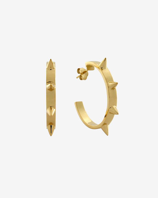 Medium Multipoint Hoops - Gold