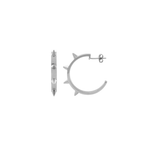 silver spike detailed hoop earrings by sener besim