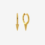 Şener Besim Medium Single Point Huggies in 14ct gold plating, flat lay