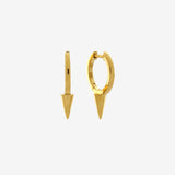 Şener Besim Medium Single Point Huggies in 14ct gold plating, flat lay
