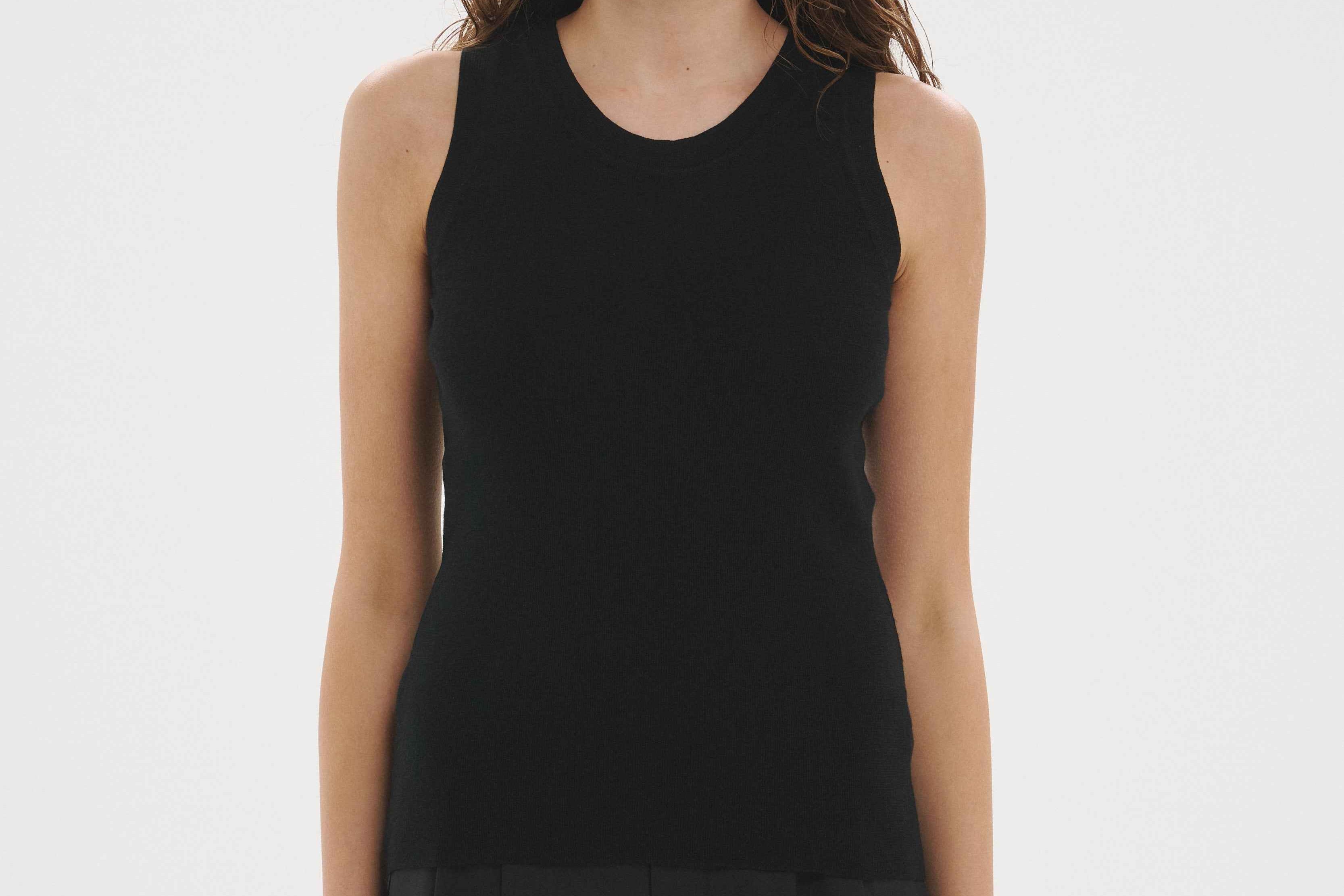 Merino Singlet Black