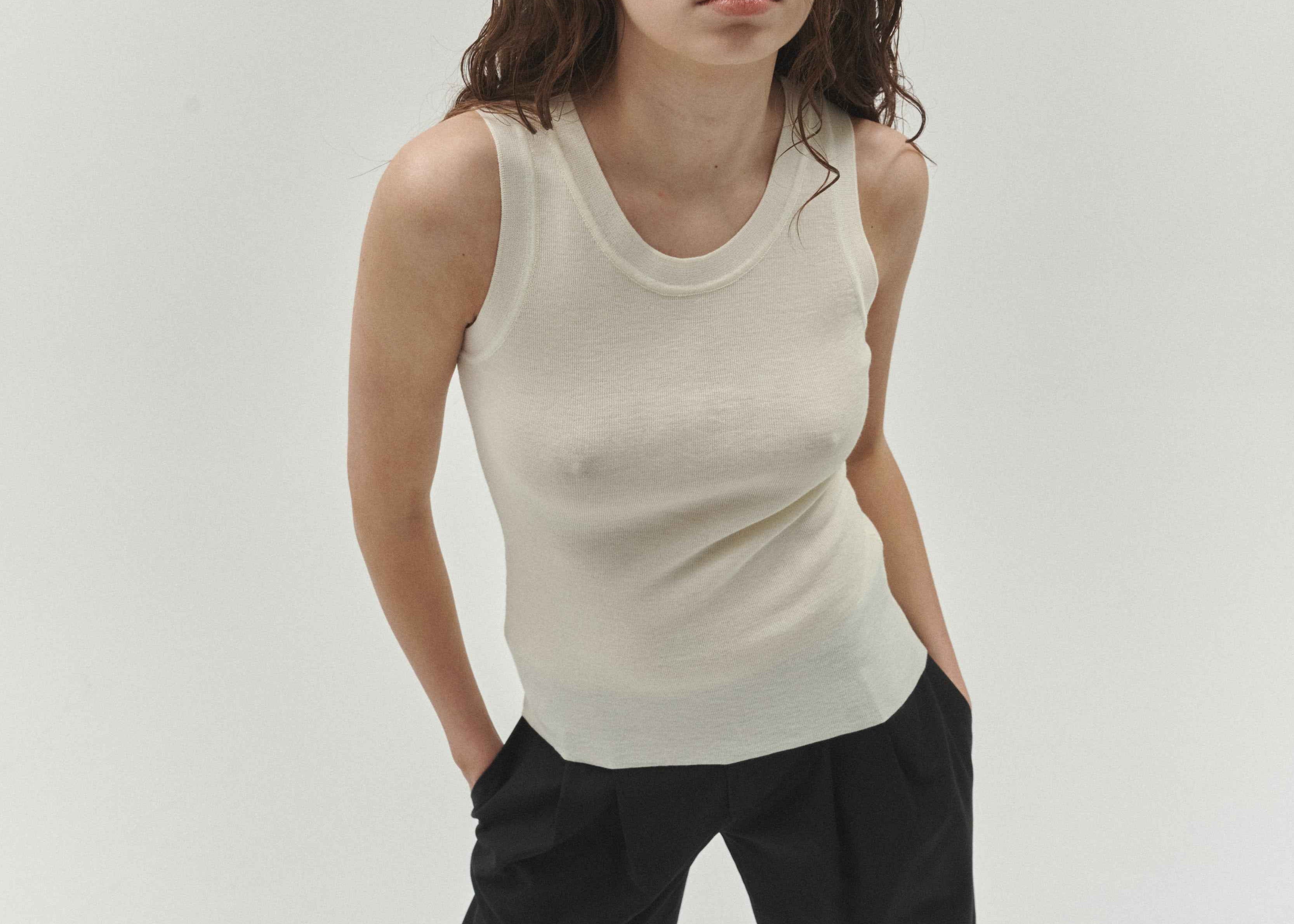 Merino Singlet Cream