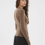 Merino Thumbhole Crewneck Putty