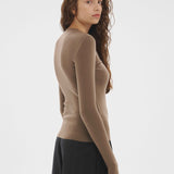 Merino Thumbhole Crewneck Putty