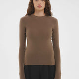 Merino Thumbhole Crewneck Putty