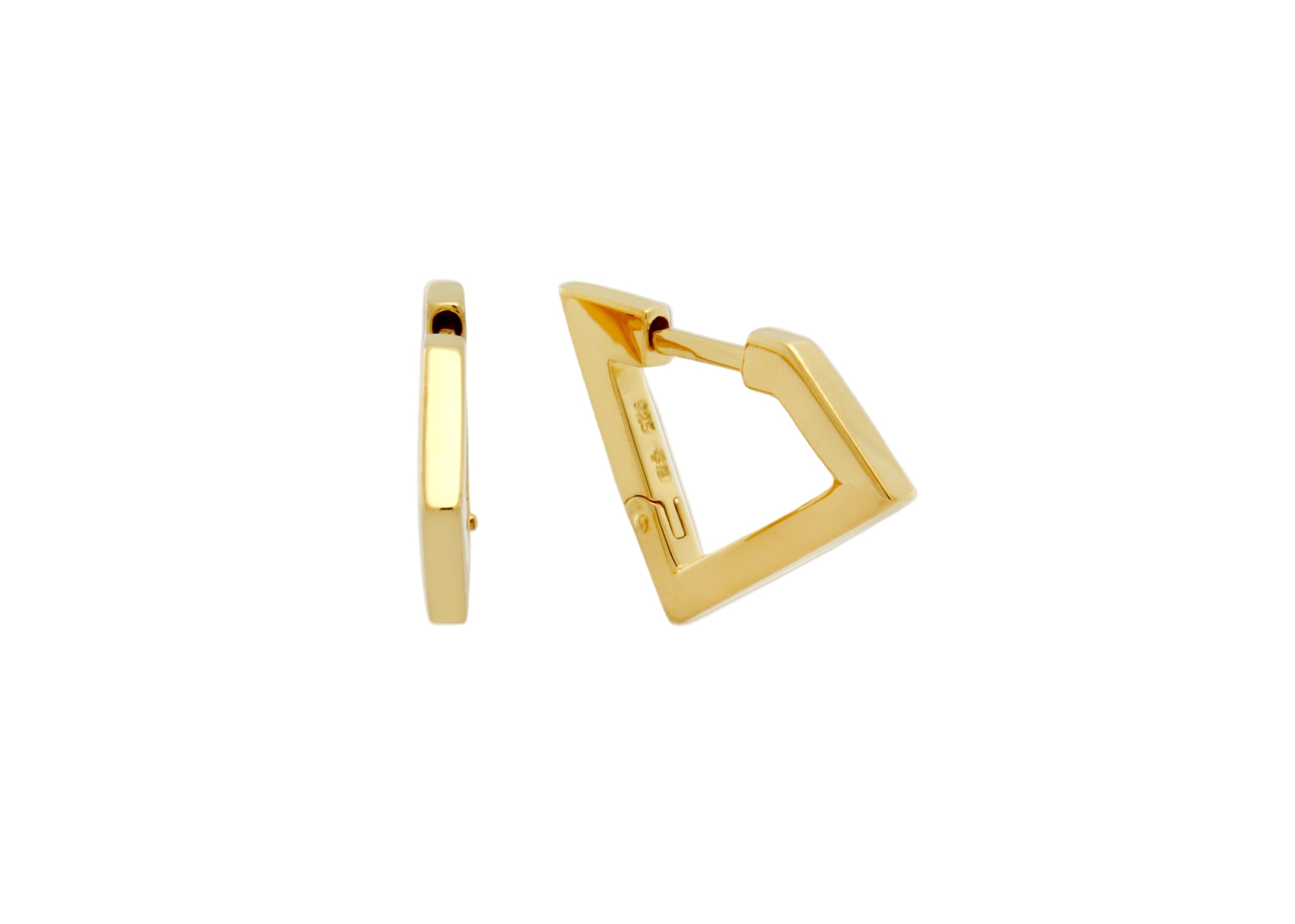 Şener Besim Mosaic Huggies in 14ct gold plating — Mosaic Series