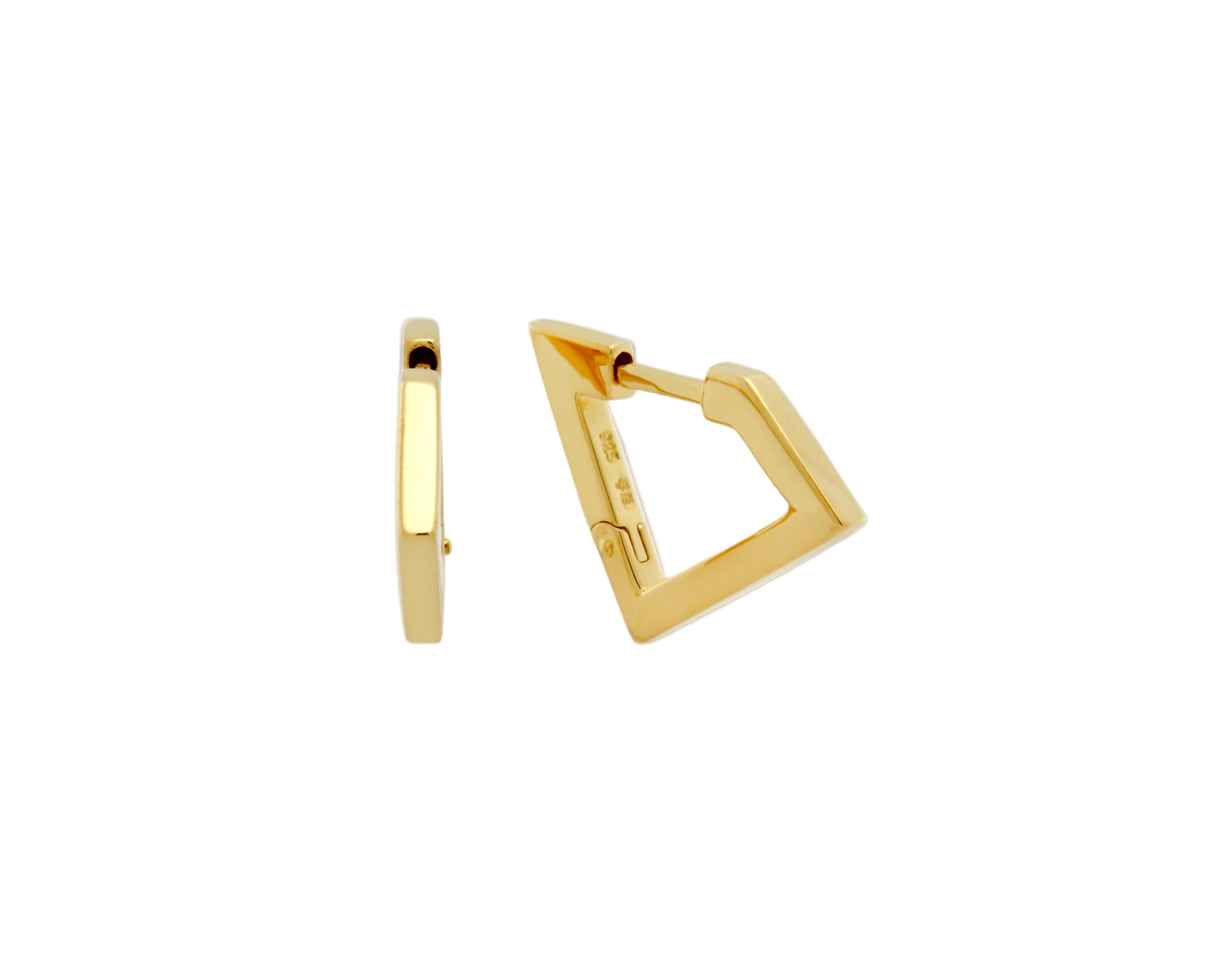 Şener Besim Mosaic Huggies in 14ct gold plating — Mosaic Series