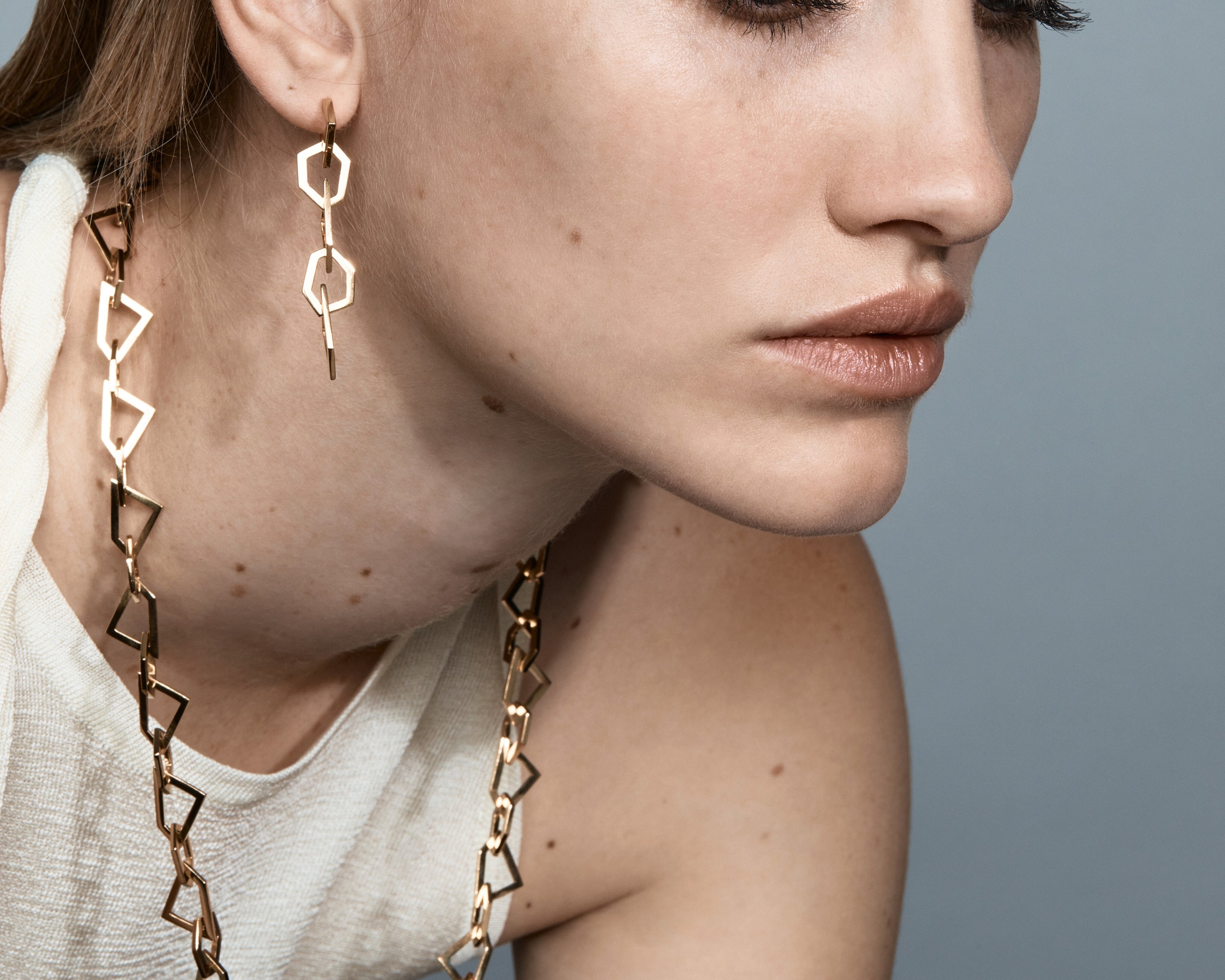 Mosaic Necklace in Gold by Sener Besim