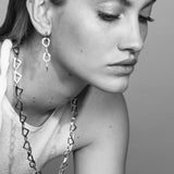 Mosaic Necklace in Sterling Silver on Model