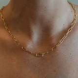 Oval Carabiner Small styled on a layered necklace — Sener Besim buildable jewellery