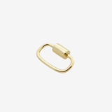 Oval Carabiner Small in 14ct gold plated sterling silver — Sener Besim