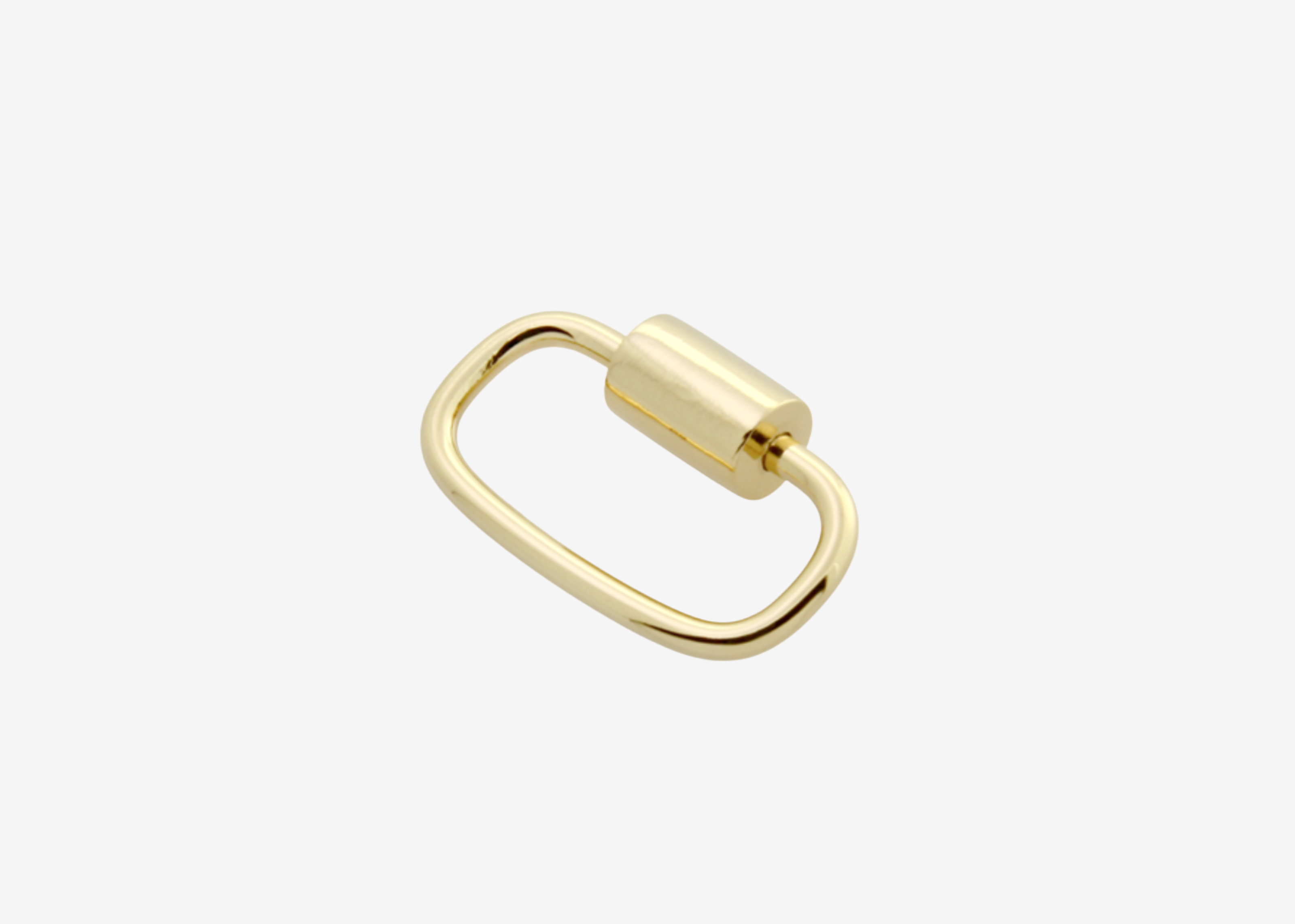 Oval Carabiner Small in 14ct gold plated sterling silver — Sener Besim