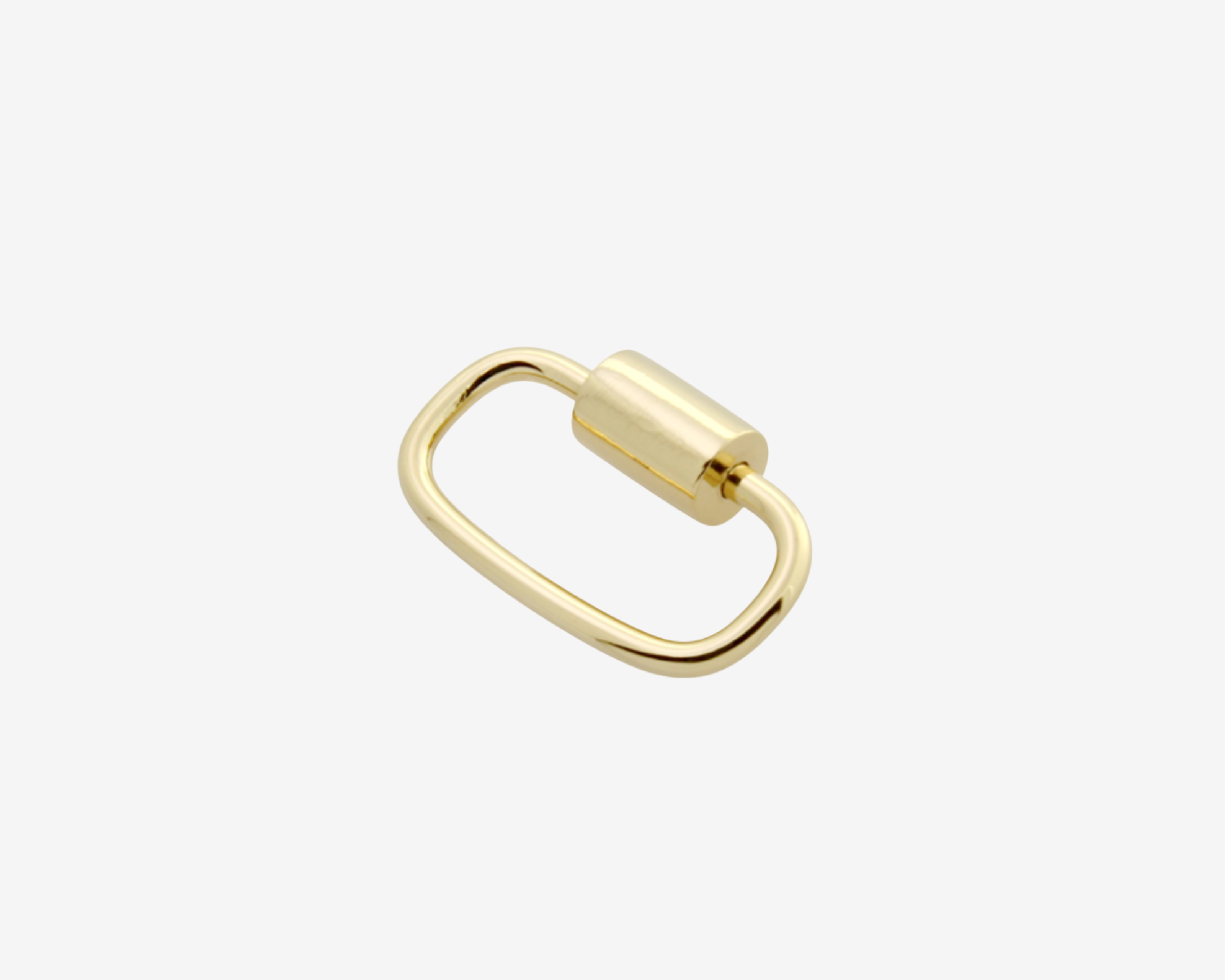 Oval Carabiner Small in 14ct gold plated sterling silver — Sener Besim