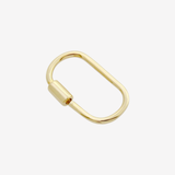 Şener Besim Oval Carabiner Large in 14ct gold plating, sterling silver