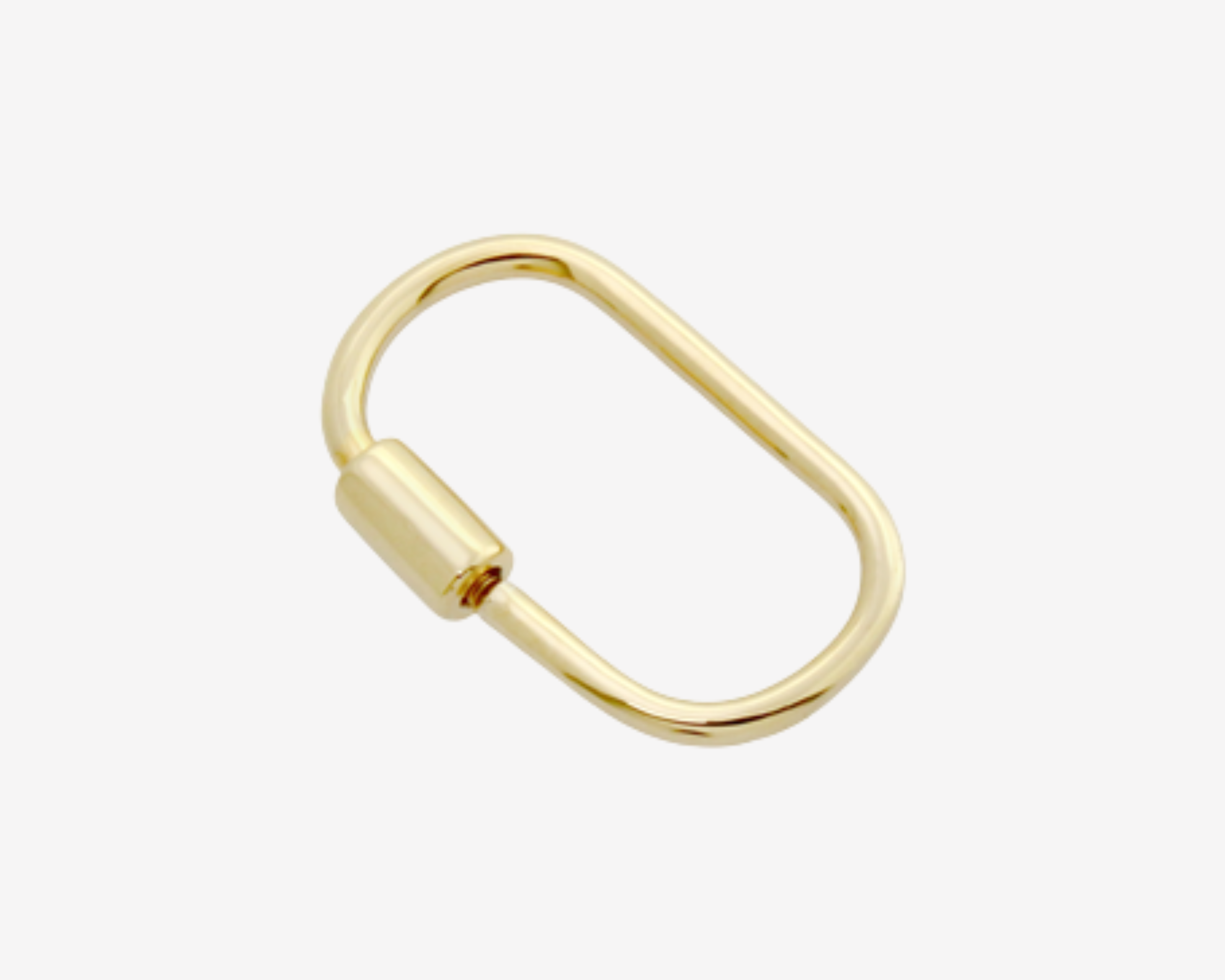 Şener Besim Oval Carabiner Large in 14ct gold plating, sterling silver