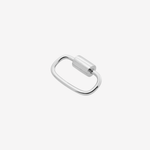 Oval Carabiner Small in rhodium plated sterling silver — Sener Besim