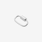 Oval Carabiner Small in rhodium plated sterling silver — Sener Besim