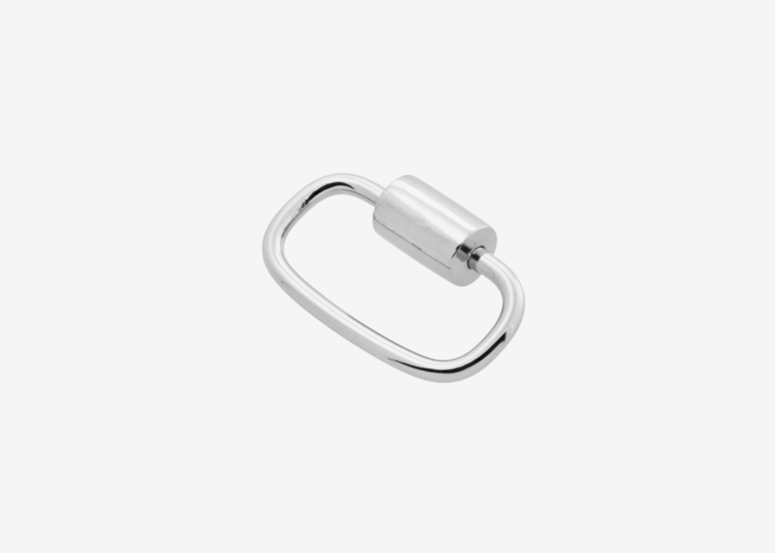 Oval Carabiner Small in rhodium plated sterling silver — Sener Besim