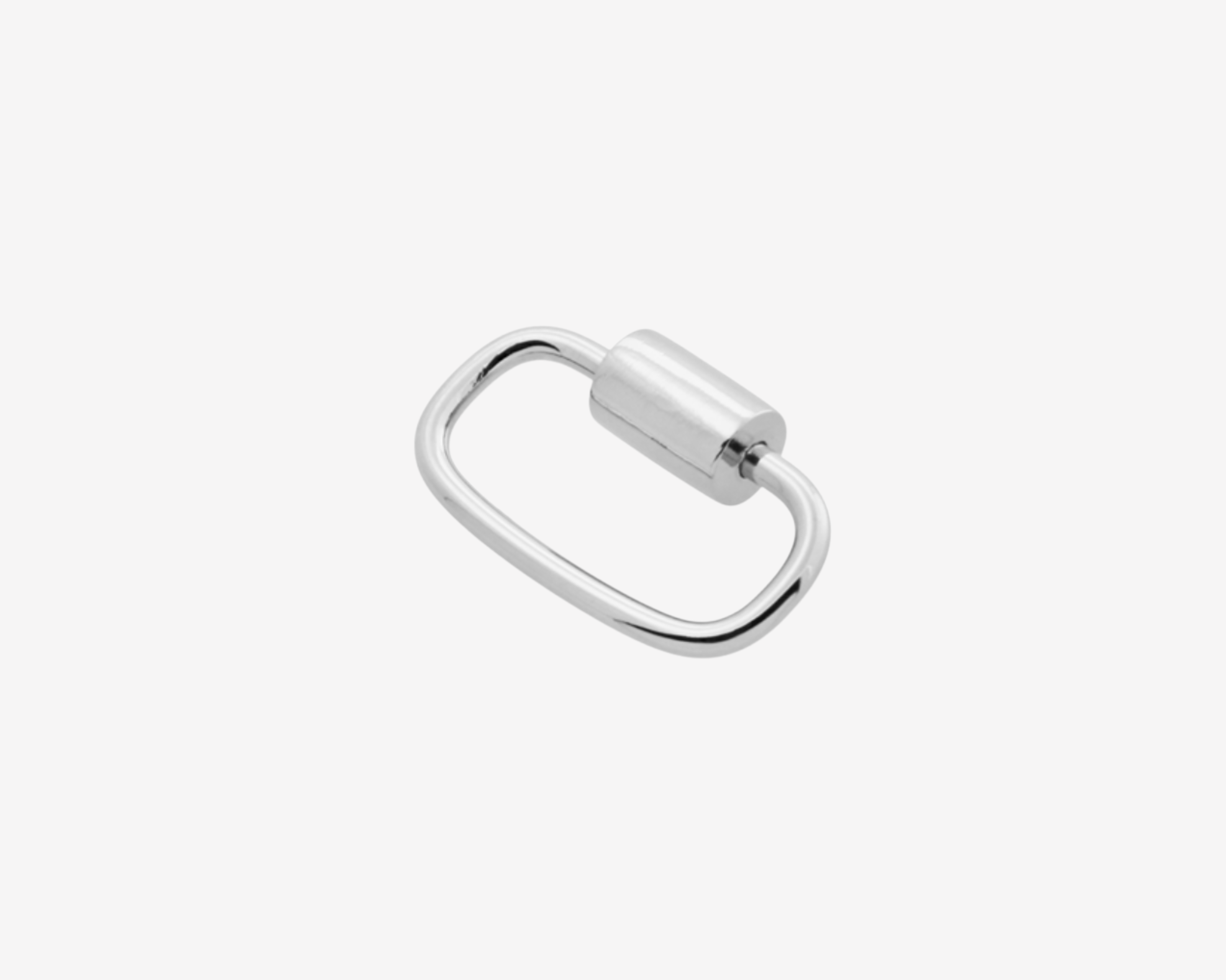Oval Carabiner Small in rhodium plated sterling silver — Sener Besim