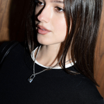 Şener Besim Padlock Charm worn on necklace — Buildable Collection