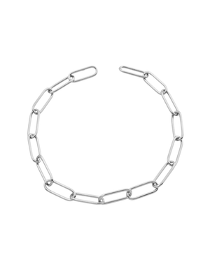 Şener Besim Paperclip Bracelet in sterling silver, flat lay