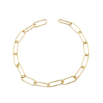 Şener Besim Paperclip Bracelet in 14ct gold plating, detail shot